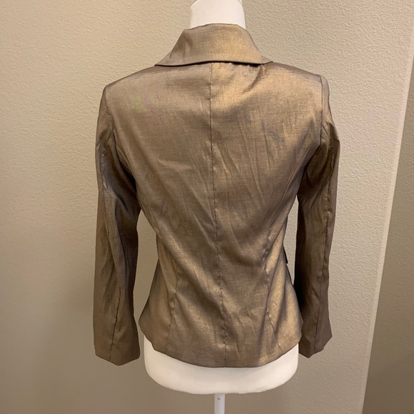 Patra Metallic Evening Blazer w/ Velvet Buttons - Picture 3 of 6